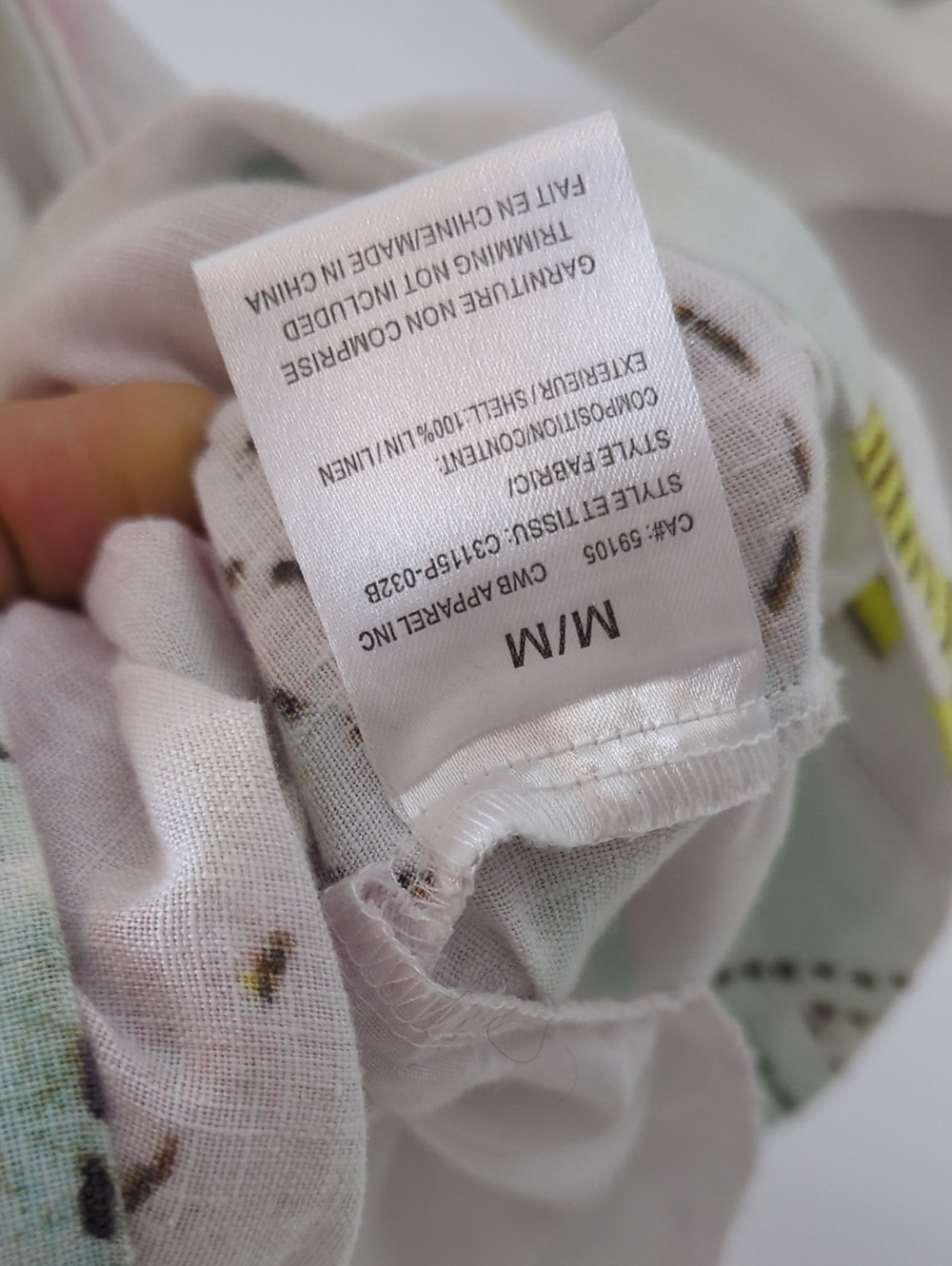 CHARLIE B Linen Dress with Pastel Accents - Picture 9 of 9